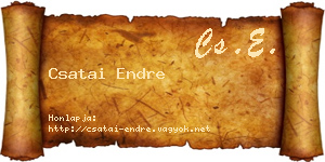 Csatai Endre névjegykártya